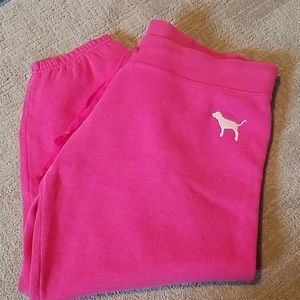 Victoria's secret capri length pink sweatpants